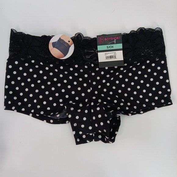 NOBO BOYS SHORT WHITE/BLACK  BRIEF FOR WOMEN SIZE SMALL - Picture 7 of 9